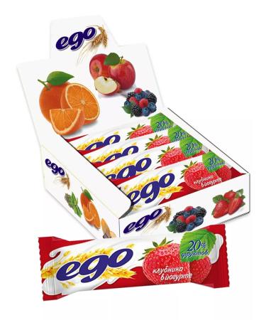 EGO Batonchiki Musli strawberries in yogurt 12 pcs 25 g