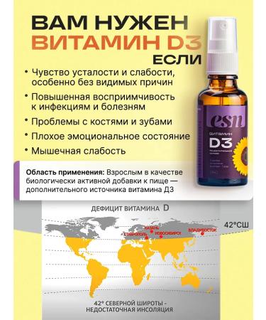 ESN Vitamin D3 Spray 2000M - Buy Online on GoSupps.com