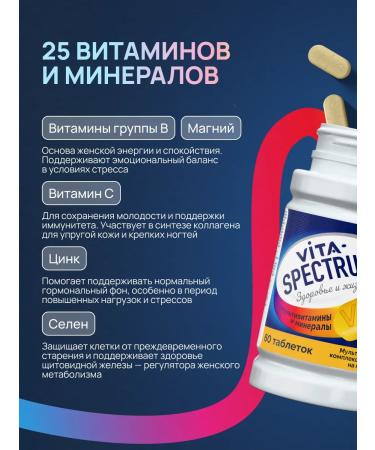 VITASPECTRUM Vitamins for women complex 60 tablets - Buy Online on GoSupps.com