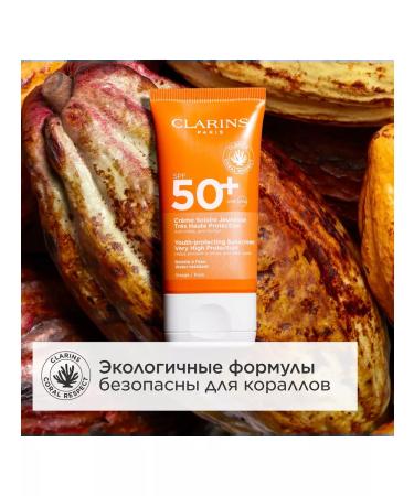 Clarins Sunscreen face cream against wrinkles SPF 50+ - Buy Online on GoSupps.com