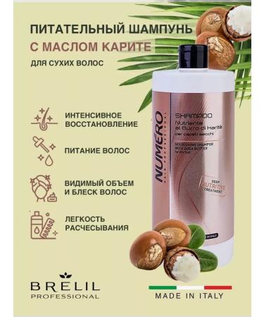 Brelil Numero shampoo with Karita oil 1000 ml - Buy Online on GoSupps.com