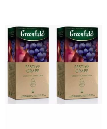 Greenfield Tea of herbal festive grape in bags 25 paces*2pcs