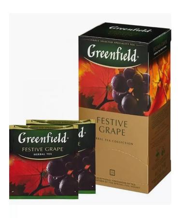 Greenfield Tea of herbal festive grape in bags 25 paces*2pcs - Buy Online on GoSupps.com