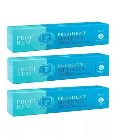 PRESIDENT Profi rem toothpaste Minerals 50 ml-3pcs