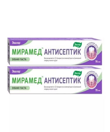 TWO LINES PKF OOO MIRAMED Antiseptic toothpaste 75 ml-2pcs
