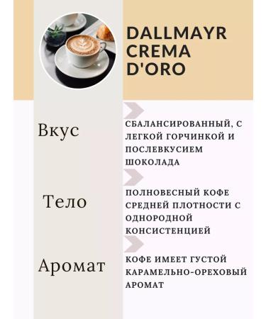 dallmayr Coffee in grain Dalmeyer Crema d'Ooro 1kg - Buy Online on GoSupps.com