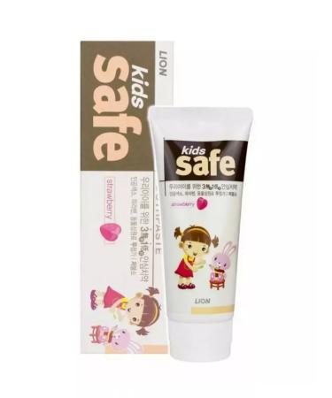 LION Pasta Toothpaste Kids Safe "Strawberry" 2 pcs 90 g - Buy Online on GoSupps.com