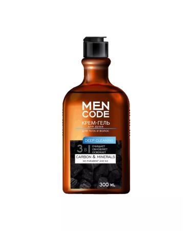 Beauty of the body Shower gel Men Code Deep Cleaning with coal extract and min