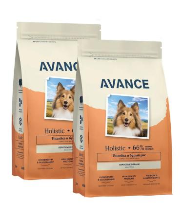 Advance Dry food for dogs turkey rice 3 kg 2 pcs - Buy Online on GoSupps.com