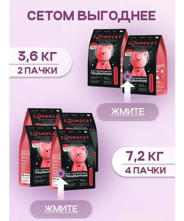 Cosmocat Hypoallergenic food for cats 1.8 kg with turkey - Buy Online on GoSupps.com