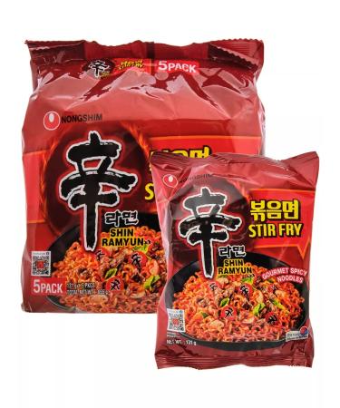 Made in Korea Lapsha nongsham shin Ramen (Stir Fry) 5pcs of 131g Korea