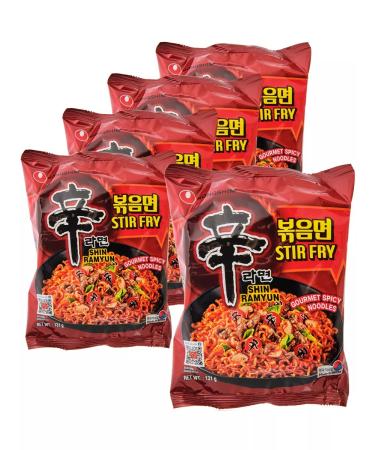 Made in Korea Lapsha nongsham shin Ramen (Stir Fry) 5pcs of 131g Korea - Buy Online on GoSupps.com