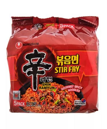 Made in Korea Lapsha nongsham shin Ramen (Stir Fry) 5pcs of 131g Korea - Buy Online on GoSupps.com