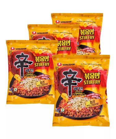 Made in Korea Lapsha nongim shin Ramen with STIR Fry cheese 4pcs x 136g Korea