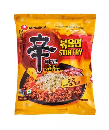 Made in Korea Lapsha nongim shin Ramen with STIR Fry cheese 4pcs x 136g Korea - Buy Online on GoSupps.com