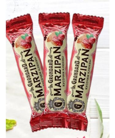 GRONDARD Marcipan bar in dark chocolate "Cranberry" 24 pcs - Buy Online on GoSupps.com