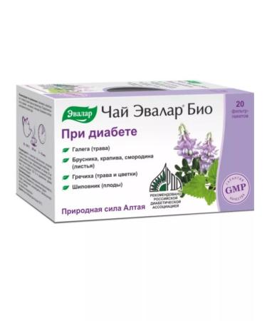 Tea Evalar Bio in diabetes 20 pcs. Filter packages - Buy Online on GoSupps.com