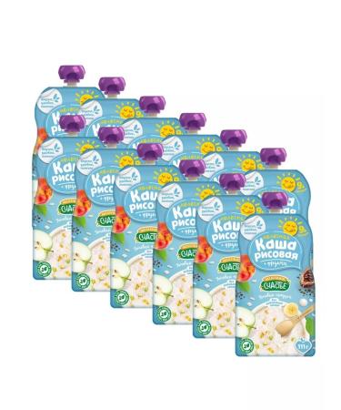 A little happiness Dairy porridge rice with fruits from 9 months 111 g x 12 pcs - Buy Online on GoSupps.com