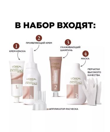 L'Oreal Paris Excellence Creme Hair dye tone 1u black - Buy Online on GoSupps.com