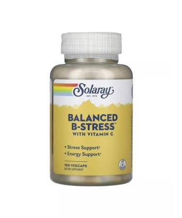 Solaray B-stress with vitamin C Balance B-Stress 100 capsules - Buy Online on GoSupps.com