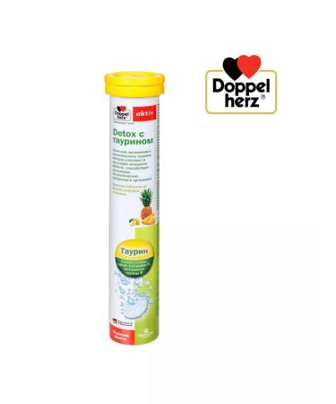 Doppelherz Detox with taurin Table hissing (pineapple lemon) 6500 mg 15pcs - Buy Online on GoSupps.com