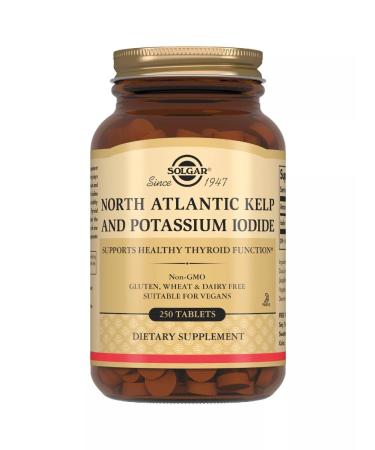 Solgar iodine made of brown algae and iodide potassium 250 tablets