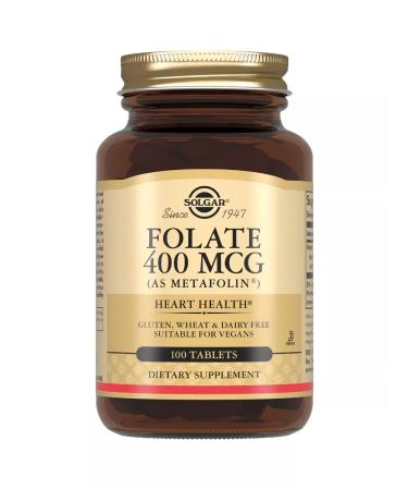 Solgar Folat Metafolin 400 mcg 100 pcs - Buy Online on GoSupps.com