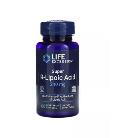 Life extension Super R-lipoic acid 240 mg 60 capsules