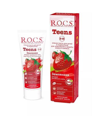 ROCS Toothpaste for teenagers 8-18 74 g - Buy Online on GoSupps.com