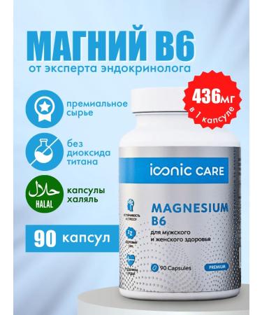 Iconic Care Magnesium Citrate 436mg + B6 90 capsules