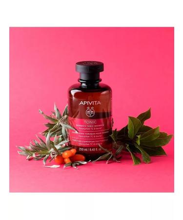 APIVITA Female shampoo tonic with sea buckthorn and laurel 250ml - Buy Online on GoSupps.com