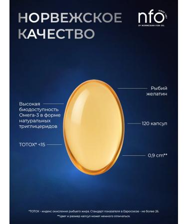 Norwegian Fish Oil Nfo omega 3-6-9 made of salmon oil 120 capsules - Buy Online on GoSupps.com