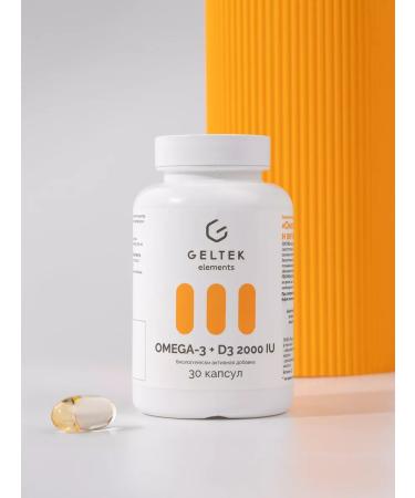 Geltek Dietary supplement Omega-3 900 mg and vitamin D3 2000 me 30 capsules - Buy Online on GoSupps.com