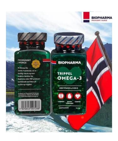 SUOMI Biopharma Triple omega 1000 mg of fish oil 288 caps Norway - Buy Online on GoSupps.com