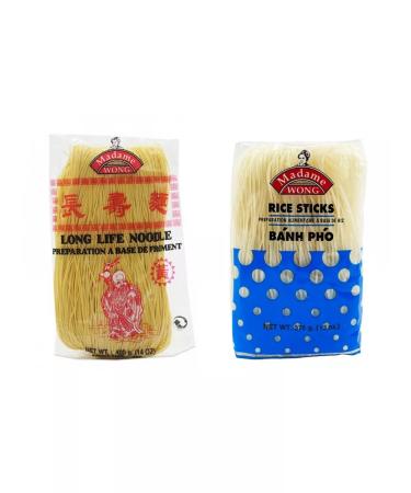 Madame Wong Lapsha "noodles of longevity" 400 g and noodles rice 1 mm 375 g