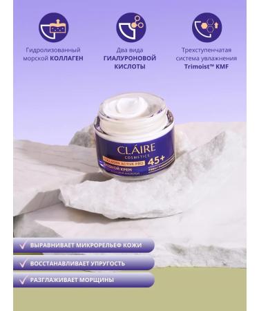 Claire Cosmetics Face cream daytime with collagen 45+ p - Buy Online on GoSupps.com