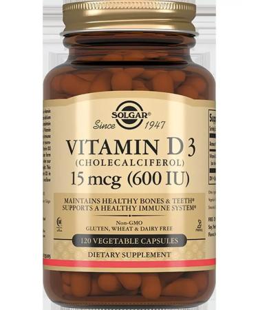 Beauty Solgar Vitamin D3 600 IU 120 pcs. capsules weighing 240 mg