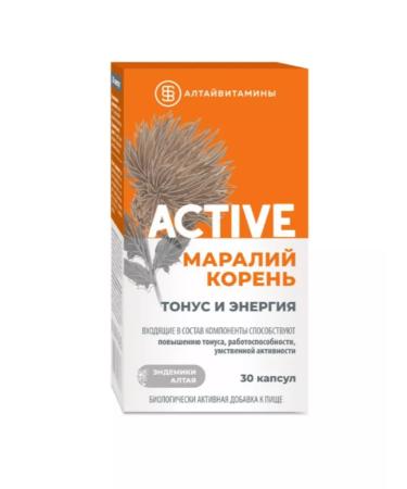 Altai vitamins Marali root Active Tonus and Energy 30 caps 446mg-3UP - Buy Online on GoSupps.com