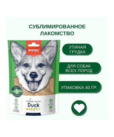 Wanpy Sumlimized treat for dogs duck breast 40 g - Buy Online on GoSupps.com