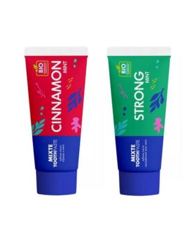 Mixed 2v1 tooth paste cinnamon and mint+saturated taste