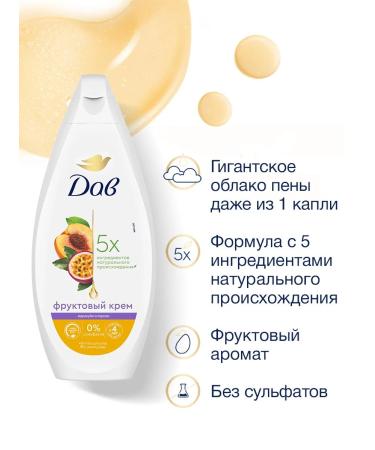 Dav Shower gel female marakuya and peach 250 ml - Buy Online on GoSupps.com