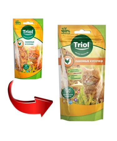 Triol Delicacy pieces of varnish for cats chicken 40 g - Buy Online on GoSupps.com