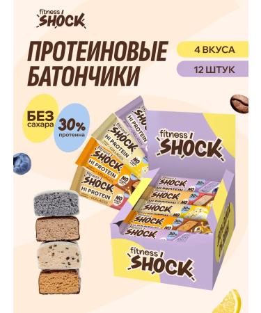 FitnessShock Protein bars without sugar Shock Power 12 pcs 40 g