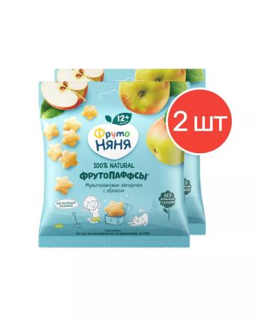 Frutonyanya Frutopaffs multi -stars with apple 21g 2 pcs