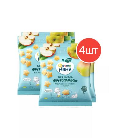 Frutonyanya Frutopuffs multi -stars with apple 21g 4 pcs