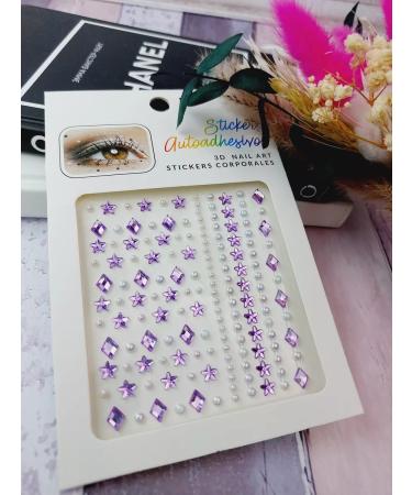 FAVORITSTAR DESIGN Self -adhesive rhinestones for facial makeup and nails shiny - Buy Online on GoSupps.com