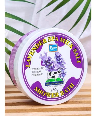 Yoko Salt scrub with lavender and milk 250g - Buy Online on GoSupps.com