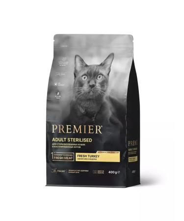 Premier food for sterilized cats with turkey 0.4kg - Buy Online on GoSupps.com
