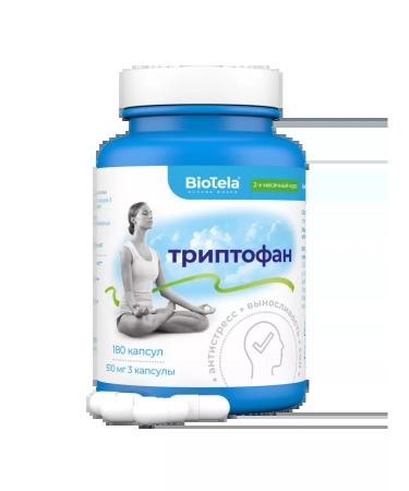 BioTela Triptofan 510mg in 3 capsules of 180 pcs a course for 2 months