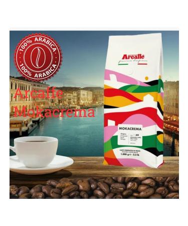 Arcaffe Mokacrema coffee in grains 1 kg package